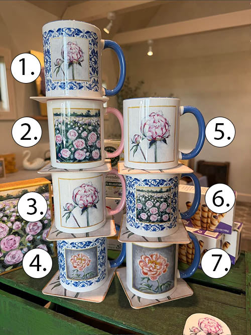 Peony Painting Party Mugs